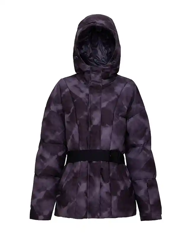 Women's Ski Jacket Black Tie Dye